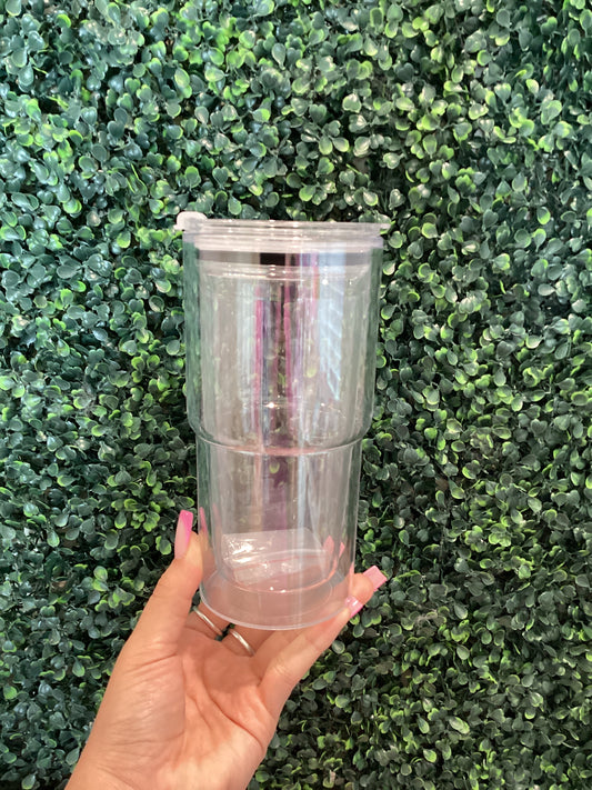 18oz plastic snowglobe custom