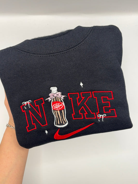 Dr.Pepper Bottle Embroidered Crewneck