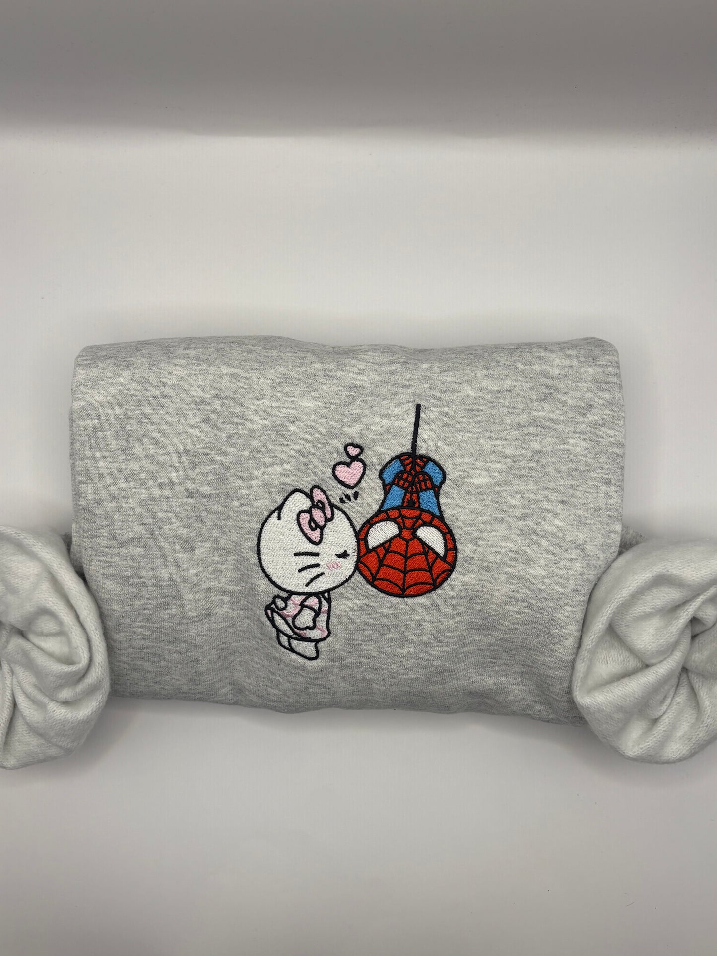 Hello Kitty Spider-Man Embroidered Crewneck
